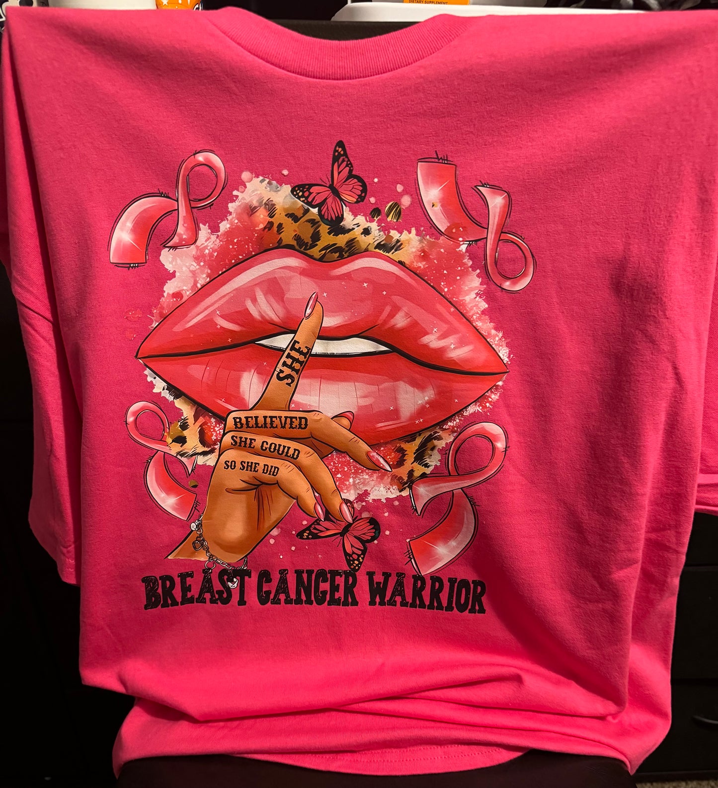Breast cancer warrior short sleeve shirt
